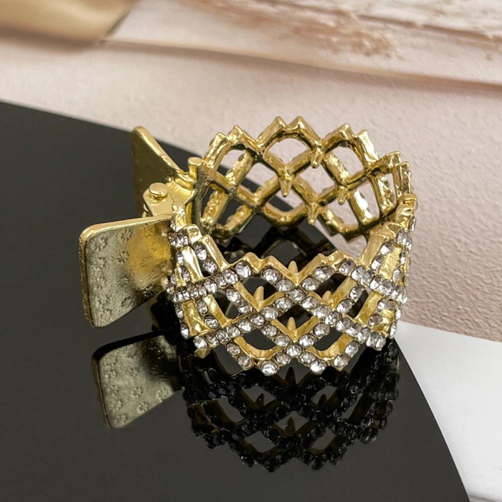 New Pearl Rhinestone Hair Claws Girl High Ponytail Clip Fixed Pin Claw  Advanced Sense  Accessories Headwear