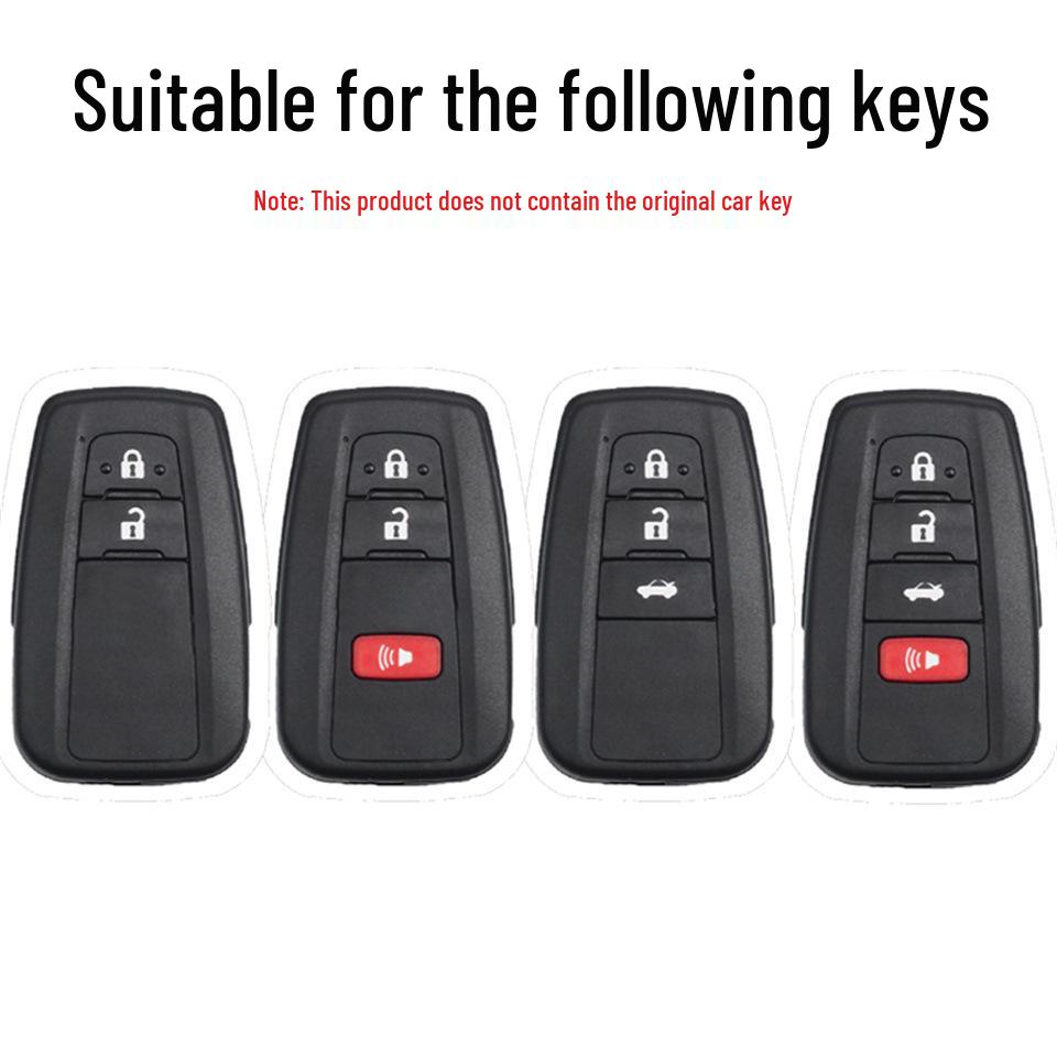 Genuine Leather Key Cover for Toyota Corolla, Camry, RAV4, Wildlander, and Asia Dragon.