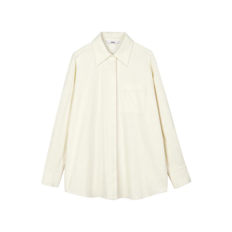 LESS Straight-Fit Cotton Blend Long Sleeve Shirt