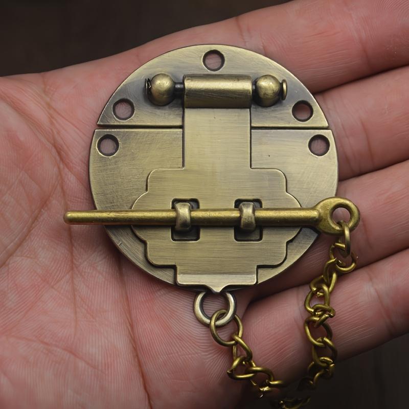 

1PC Retro Style Alloy Buckle Lock - Durable Brass Colored Buckle for Jewelry Boxes, Gift Boxes, and Suitcases