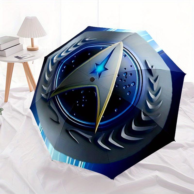 Ombrello pieghevole STAR TREK, ombrello da viaggio, struttura resistente in plastica e ferro, adatto per attività all'aperto e per l'uso quotidiano, a0818133