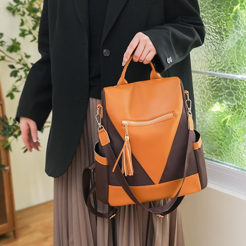 Oxford Cloth Backpack Kvinners Casual ryggsekk Stor kapasitet reiseveske