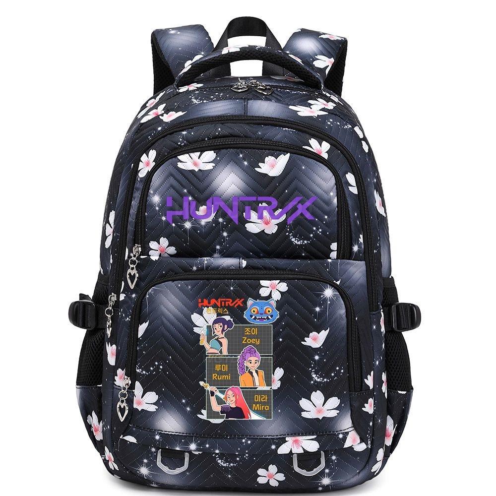 Kpop Demon Hunter Girl Group Trendy Lightweight School Backpack - Large Capacity, Double Shoulder, Korean Style