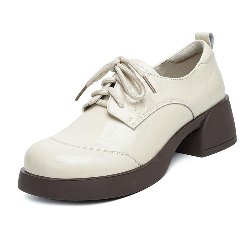 Fashion AIYUQI 2025 new women's loafers Lace-up thick-soled Oxford shoes for women Large-size non-slip female shoes