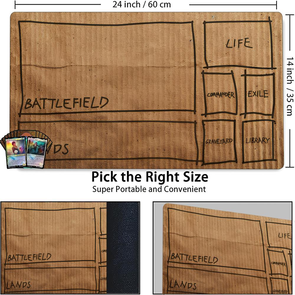 Cardboard Board Game Zone Magic Party Games Mat Durable Rubber for TCG Games 35X60cm Mouse Pad Offices Desk Mats Friendly Design