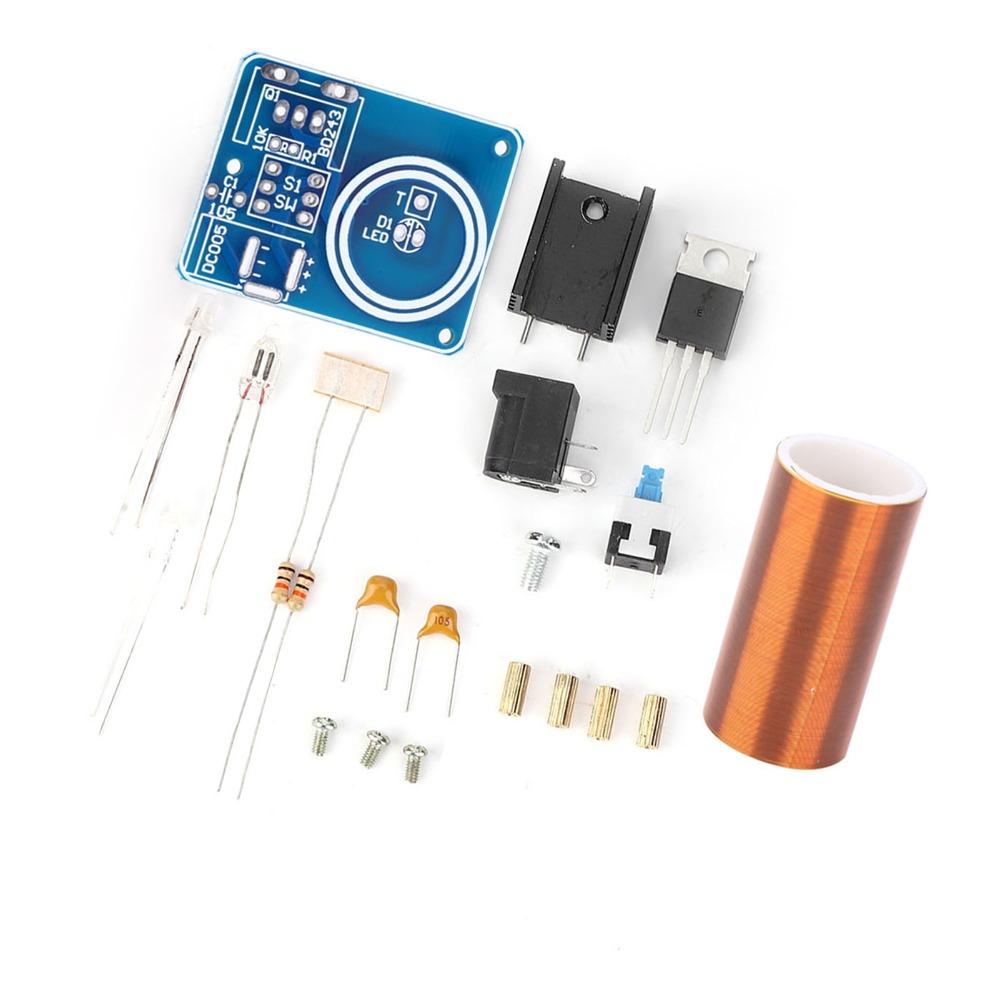 DC12V Mini Coil High Voltage LED Spark Module Electronic DIY Kit  Soldering Practice