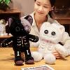 Cute Cartoon Skull Cat Plush Toy Doll For Bed Cuddling Funny Ugly Gift