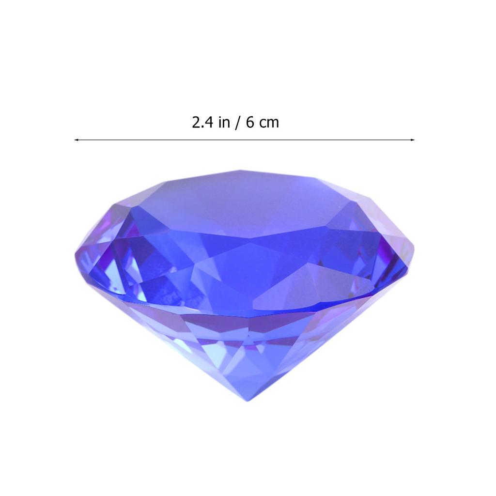 Blauer Kristall Diamanten Basteln Dekorativ 60mm Diamant Schmuckstück Hochzeit Zuhause Brautparty Romantisch Falscher Diamant Dekor