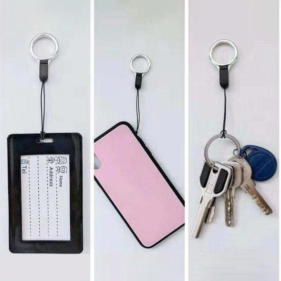 2 Stück Kunststoff Fingerriemen Universal Kordel Ring Lanyard Zubehör für Schlüssel Telefon
