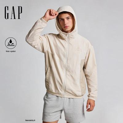 Gap Unisex 2026 Spring Water-Repellent Sun Protection Hooded Jacket 854132