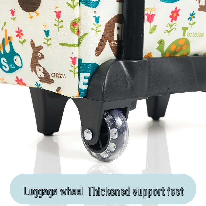 Tragbarer Faltbarer Einkaufstrolley mit Rädern - Umweltfreundlicher Multifunktionaler Handgezogener Wagen