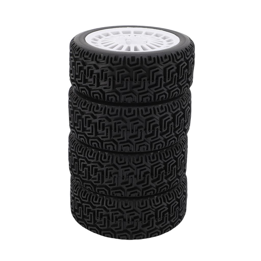 4PCS 1Celsius10 RC   Car Tires Replacement for    01 Xv02 Sturdy Plastic 70mm RC Car Maze Tire Wheel
