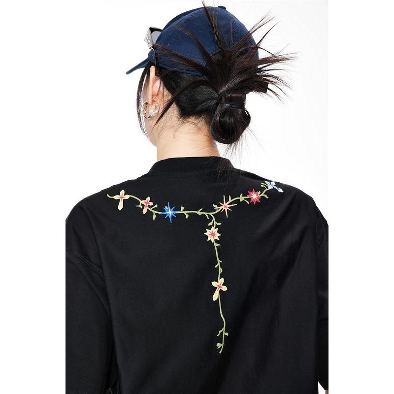 

Ich Mode Fan Welfare Short Sleeve Zone Necklace Black XL