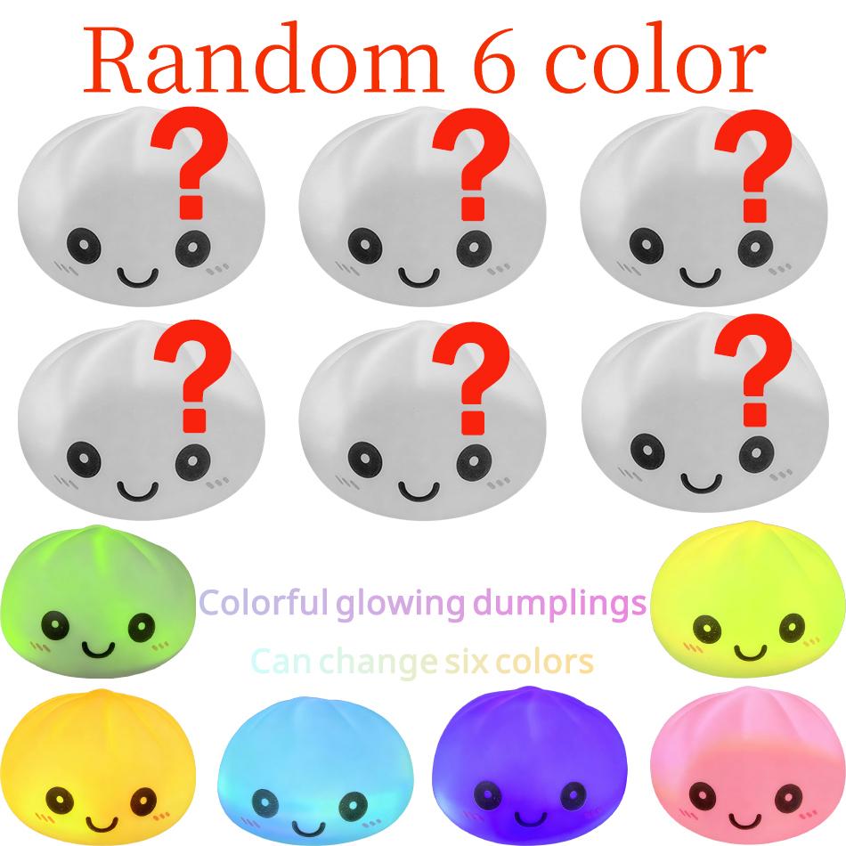 Healing Silicone Dumpling Night Light, Pressable 6-Color Gradient Led Light, Office Desktop Stress Relief Gadget