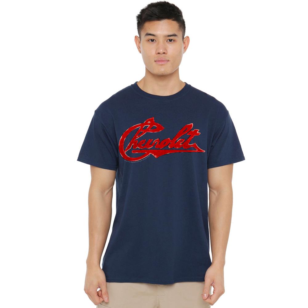 Chevrolet Unisex Adult Distressed Logo T-Shirt
