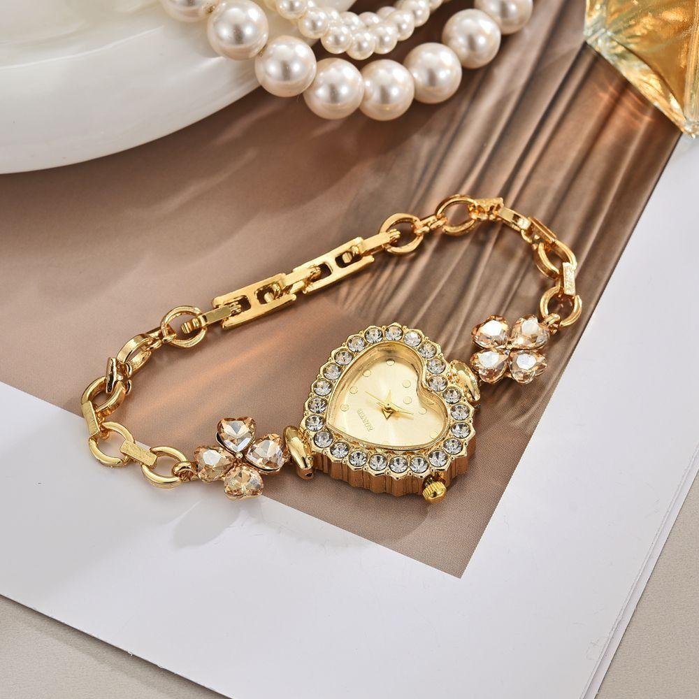 Strass Quarzuhr Diamantbesetztes Uhrenarmband Damen Armbanduhr Damen Mädchen