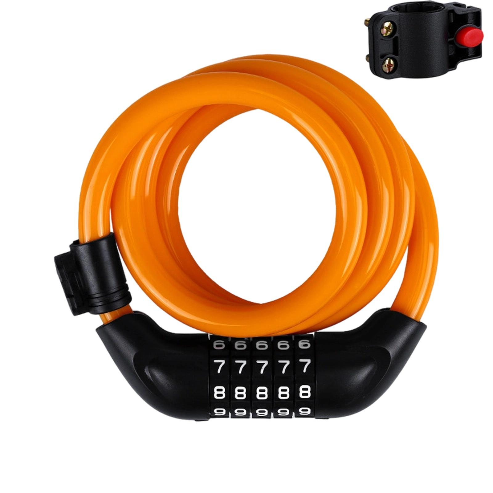 

1 PCS Lock Anti-theft Password Lock Electric Bike Portable Steel Wire Rope Lock Motorcycle Leather Ring Lock One Size