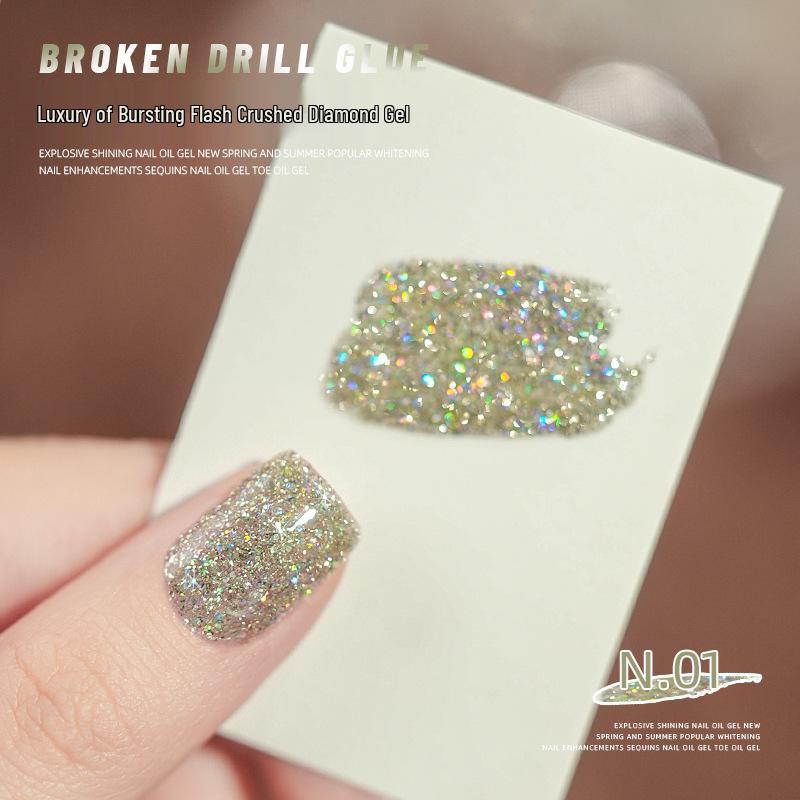 

2025 Сверхблестящий гель-лак с глиттером для салонного светолечения