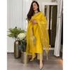 Women Bollywood Top Tunic Kurti Pant Dupatta Set Indian Party Wear Salwar Suit VF-20240