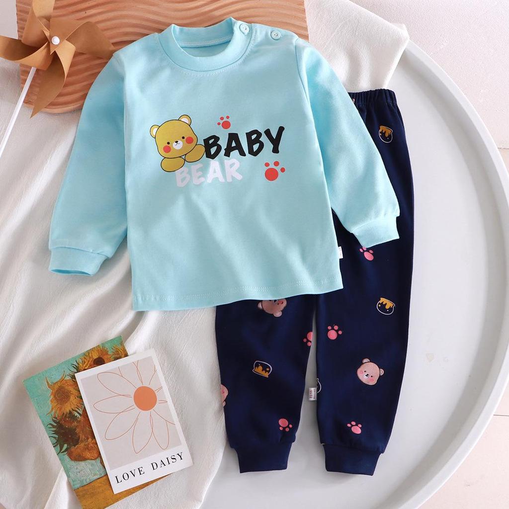 Pure Cotton Baby Boys' Autumn Trousers and Underwear Set