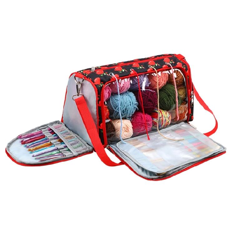 Yarn Storage Organiser Yarn Bag Lightiweght Crochet Tote for Crochet Hooks