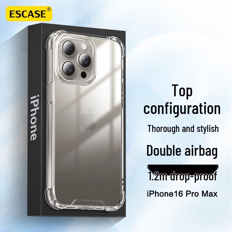 ESCASE Прозрачный двухматериалный противоударный чехол для iPhone Clear