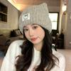 Sweet and Cute Cat Ears Smiling Face Plush Hat Autumn and Winter Casual Big Head Surround Head Hat Windproof Warm Hat