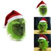 Rascal Grünes Monster Der Grinch Maske Mit Weihnachtsmütze Für Erwachsenen Cosplay Spaß