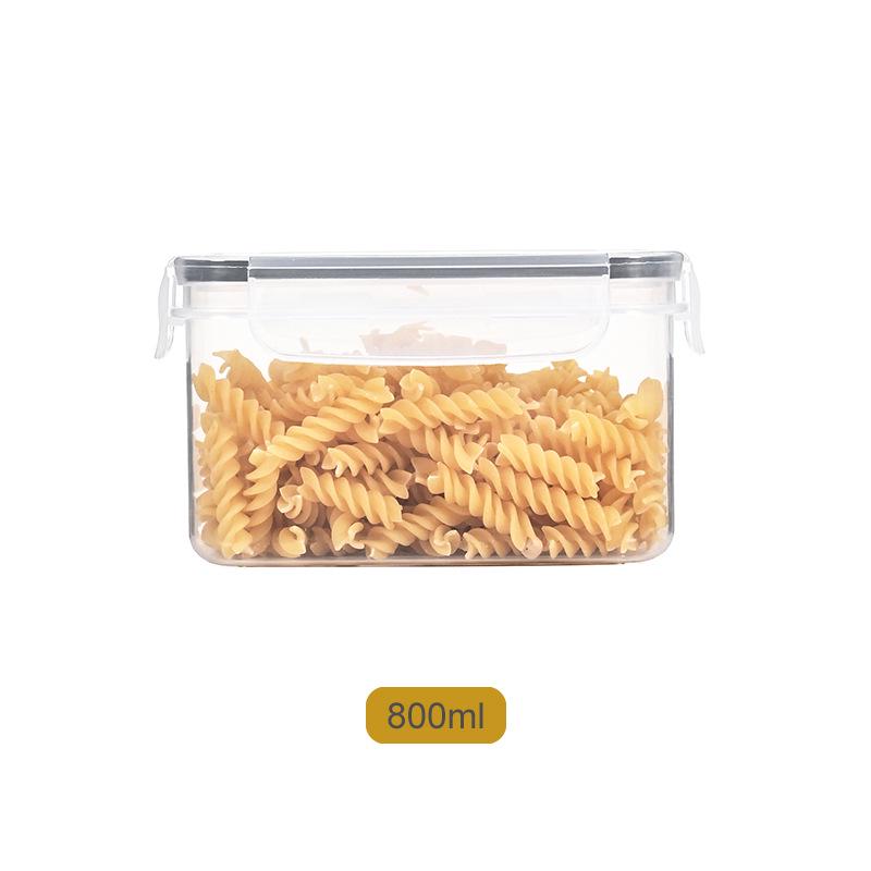 8-Piece Airtight Plastic Storage Jar Set for Whole Grains, Small Square Containers, PP Material
