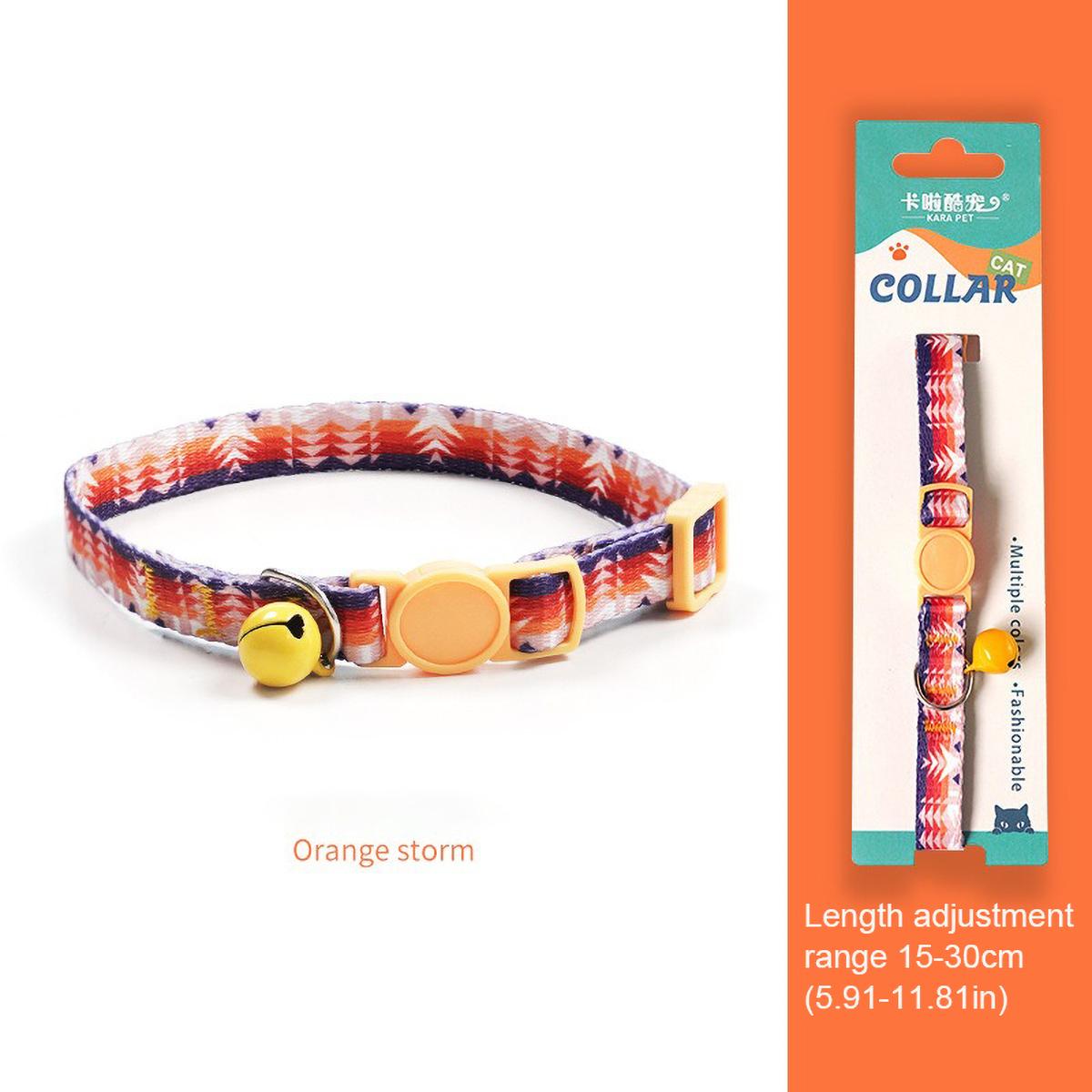 

Кошачий плетеный ошейник 15-30 см с колокольчиком, анти-удушье, удобная безопасная пряжка, украшение для питомца