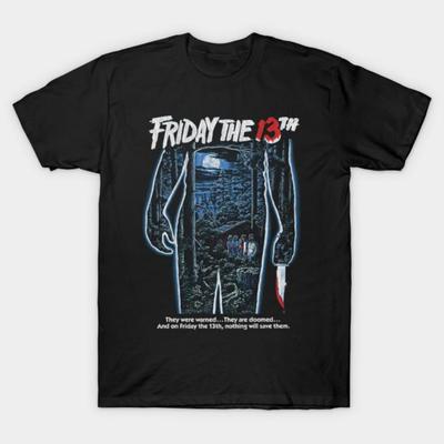 Pánské černé tričko s potiskem Pátek třináctého, Jason Voorhees, Slasher