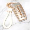 Soft Tpu Car Key Case For Genesis Keyless Fob Cover Keychain 8 Buttons Accessories For Hyundai Gv80 Gv90 G70 G80 G90 Gv70