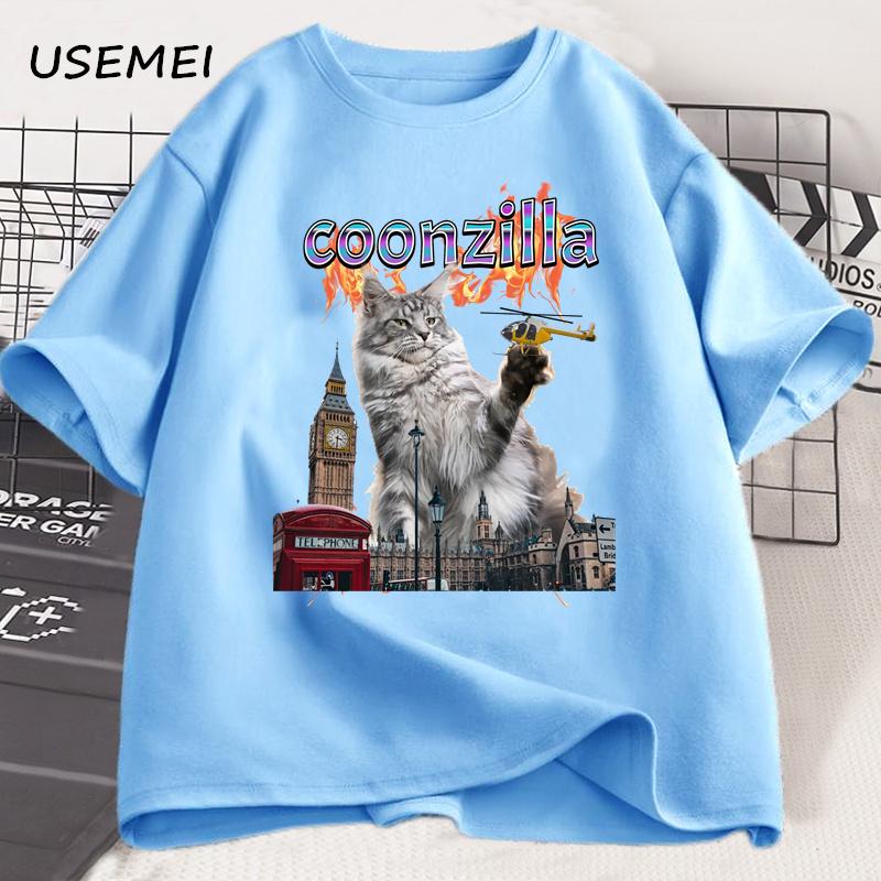 

Funny Cat Printed Tshirt Maine Coon Humor T-shirt Men Women Summer Short Sleeve Cotton T Shirt Unisex Harajuku Mens Clothes 4XL