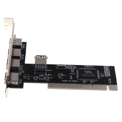 Adaptateur de carte contrôleur PCI USB 2.0 4 ports 480 Mbps haute vitesse via hub