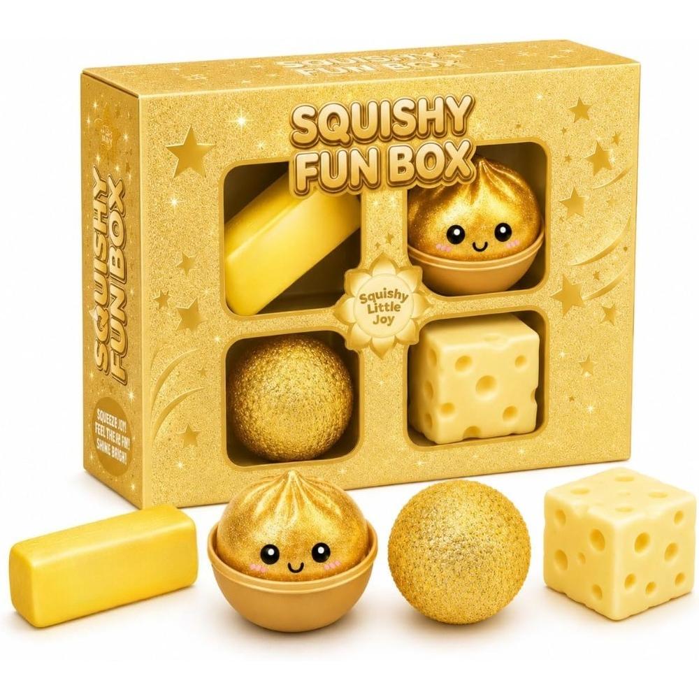 8-Piece Mystery Box Set Slow-Rising Stress Relief Fidget Sensory Squishy Bundle with 8 Unique Styles for Stress Relief Gift