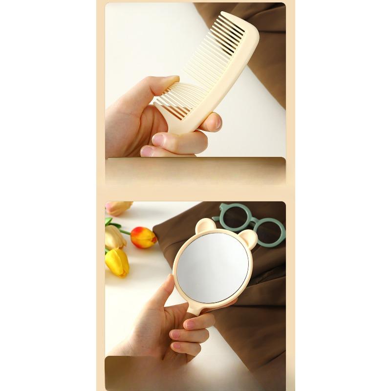 Cartoon Cat Comb Mirror Air Cushion Comb Massage Comb Portable Anti-static Fluffy Hair Comb for Women Air Bag