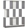 3-Tier 8-Cube Home Office Display Unit Bookcase Shelving Unit Contemporary Stylish Versatile Freestanding W/ Anti-Tipping Safety Grey White