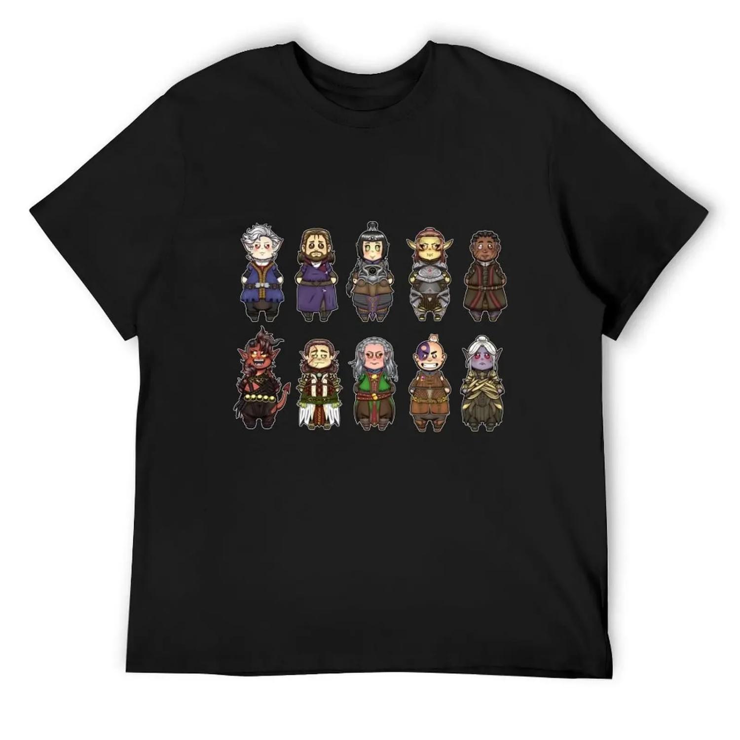 BG3 Chibi T-Shirt cotton graphic tees Clothing baggy shirts summer tops men workout shirt S