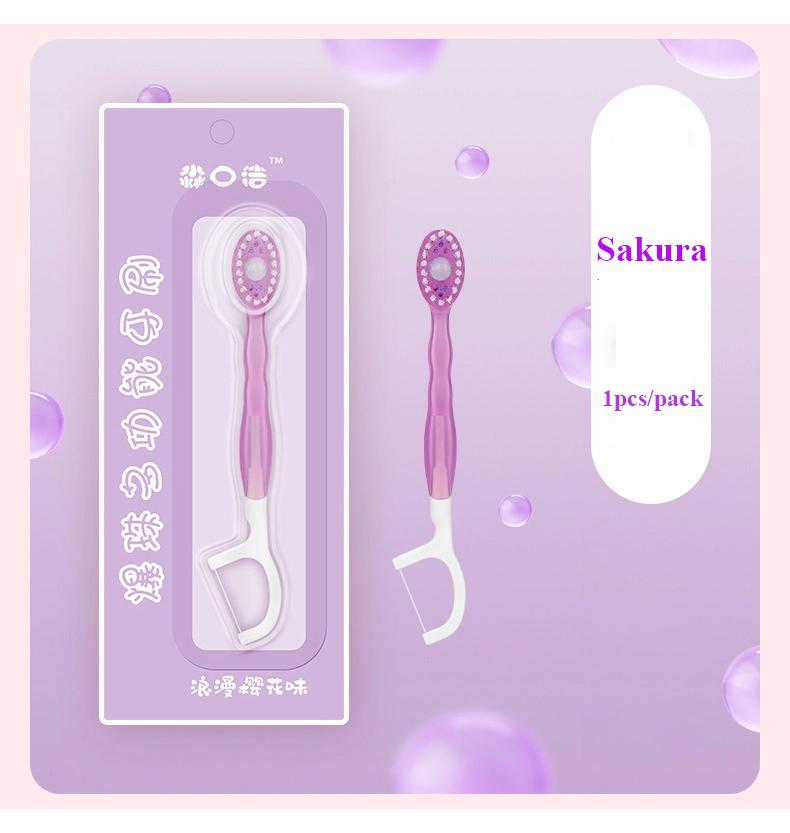 

1/8pcs Toothbrush With Fruity Crush Balls Wash Mouth Dental Floss Toothpick Tongue Cleaning Portable Disposable Travel Oral Care