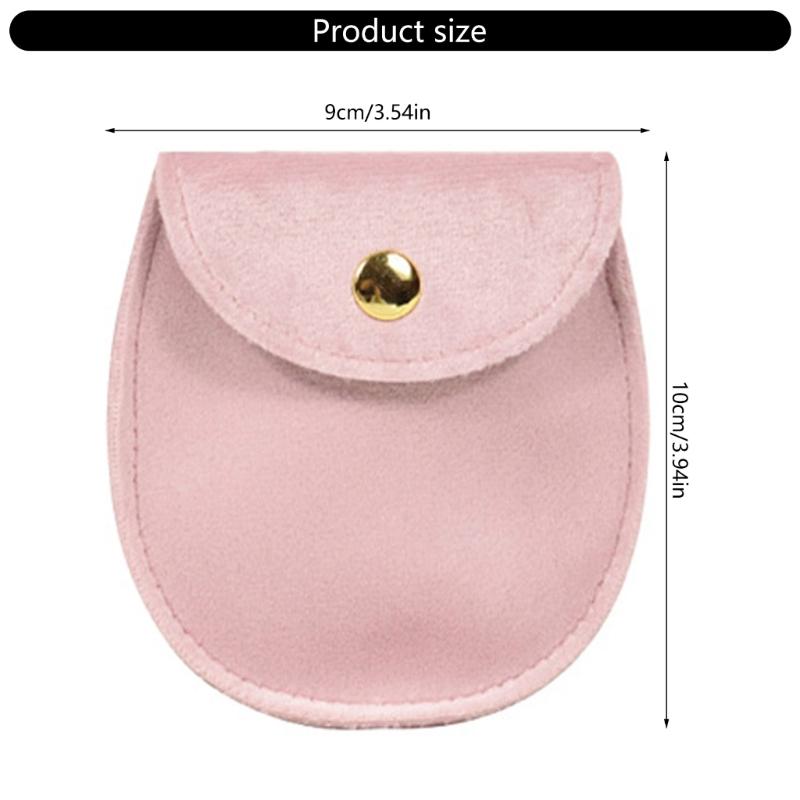 Pack of 15 Elegant Oval Flocking Pouches for Jewelry Storage Soft and Sturdy Portable for Gifting and Display Solution