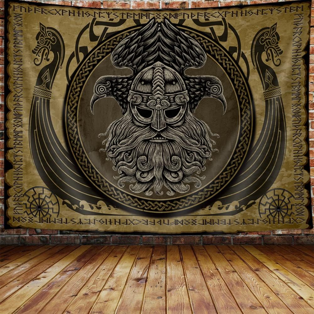 Tapestry Merchr Viking Norse Cool Odins 75x100