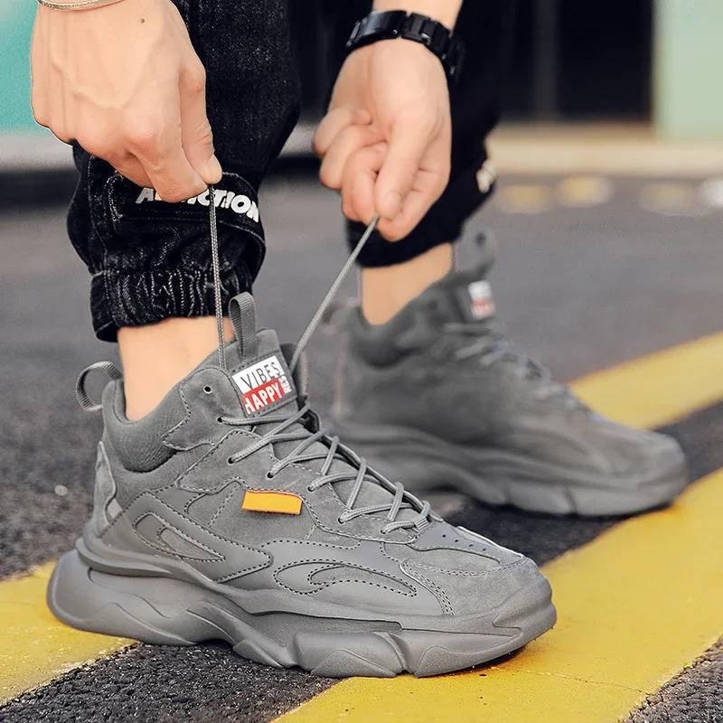 Shoes for Men 2024 Autumn Men's Vulcanized Shoes New High Top Lace-up Designe Sneakers for Men Trendy and Versatile Casual Shoes