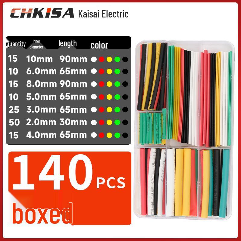 Boxed and Bagged Colored Heat Shrink Tubes - 530pcs Insulation Sleeves and 560pcs Electrician Wiring Tubes