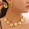 Beach Jewelry Set Necklace Earrings Exaggerated Snail Pendant And