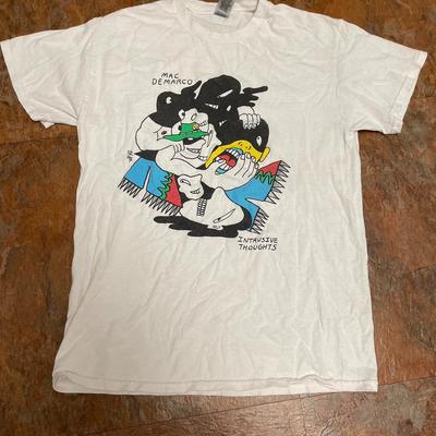 Vtg Mac Demarco Seltenes Design Weißes T-Shirt Klassisches Unisex-T-Shirt QA1505 Unisex-T-Shirt