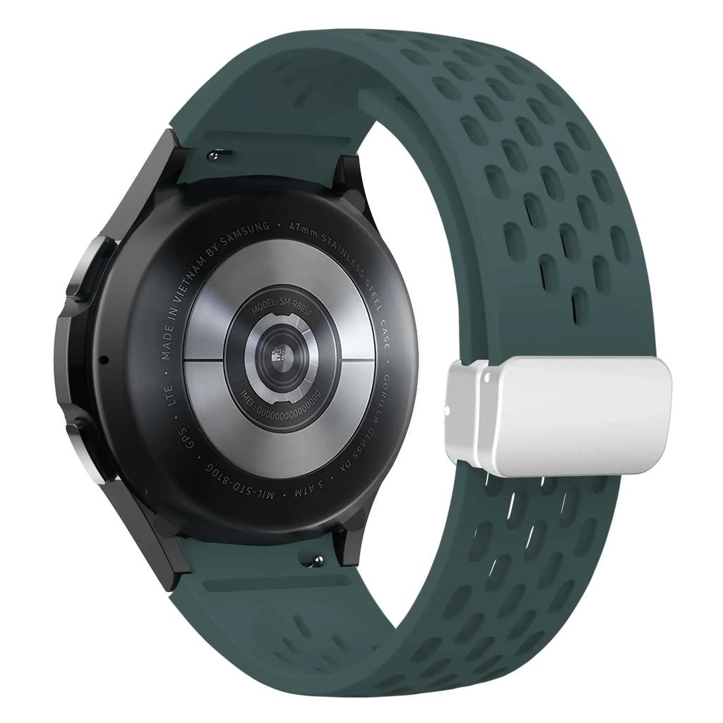 Silicone Strap for Samsung Galaxy Watch 7 6 5 4 40mm 44mm 5Pro 45mm Magnetic Buckle No Gaps Band 6 Classic 43mm 47mm 42 Bracelet