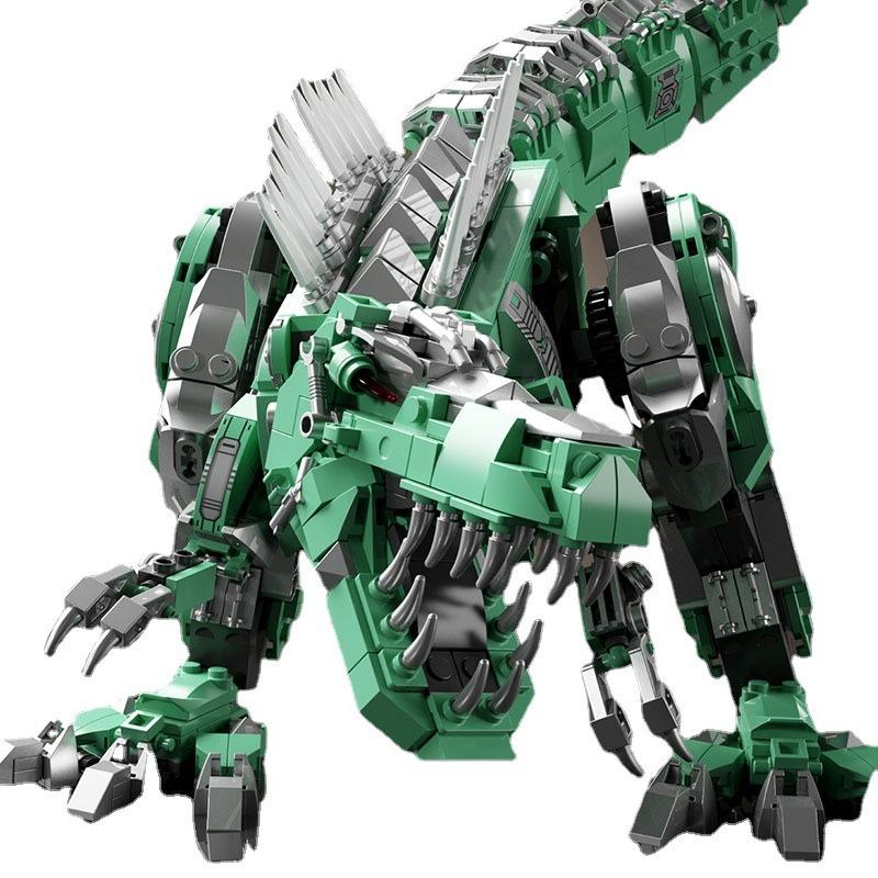 1130 ks 3 v 1 Deformační Dinosauří Stavebnice Robot T-Rex Hřbetní Drak Velká Dětská Hračka Narozeninové Dárky bez krabice