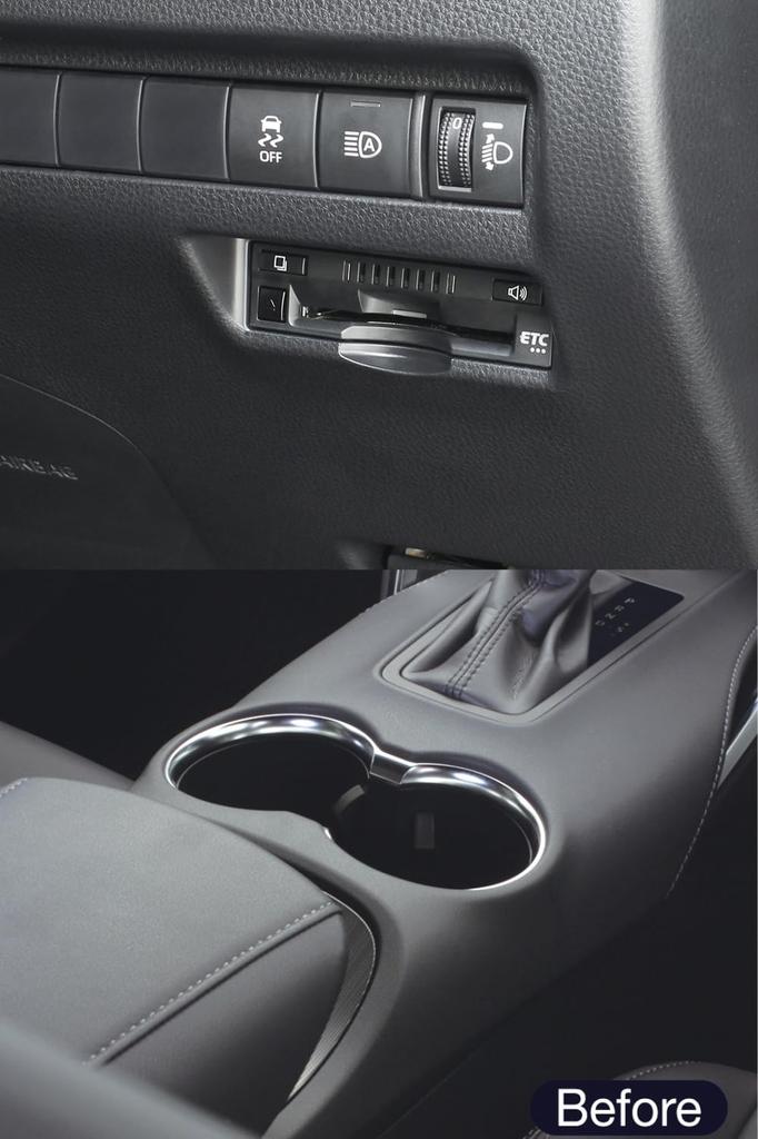 Tsuchiya Yac Console Tray with ETC Cover Set for 80 Series Toyota Harrier Vehicle-Specific Built-in (SY-HR15/SY-HR16)