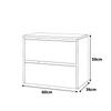 WHITE GLOSS SHOE CABINET 60 CM