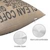 Guatemala Clean Burlap Jute Coffee Sack Pillowcase Polyester Zip Decor Throw Pillow Case Home Cushion Cover 45x45cm 18x18Inch
